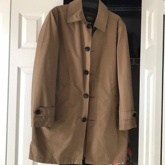 Coach Tan Trench Coat - Picture 1 of 7